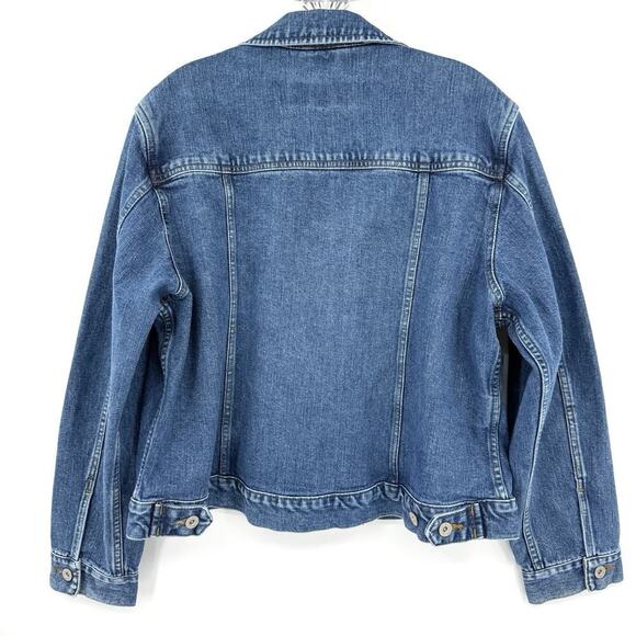 Eddie Bauer Womens Blue Denim Long Sleeve Button Front Jean Jacket Size Large - Picture 2 of 7